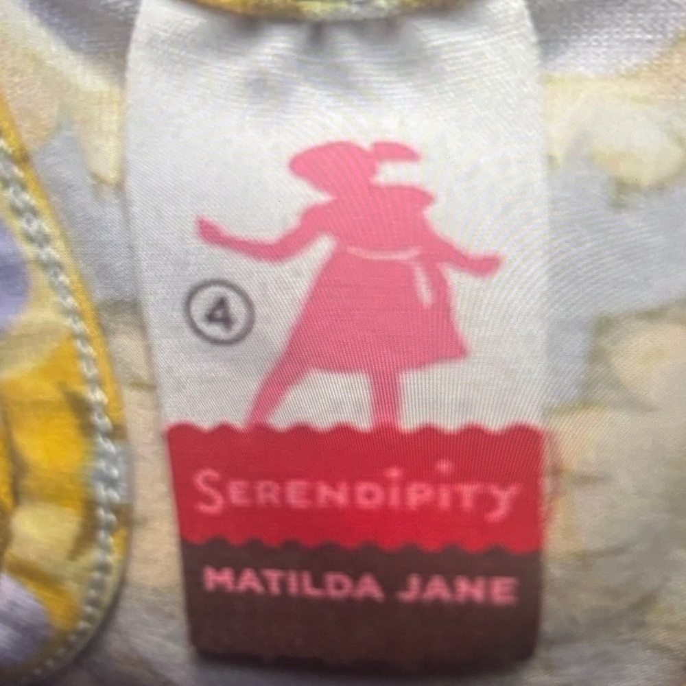 Matilda Jane Serendipity Sleeveless Sunflower Print Dress 4 Cottagecore Floral - Picture 10 of 10